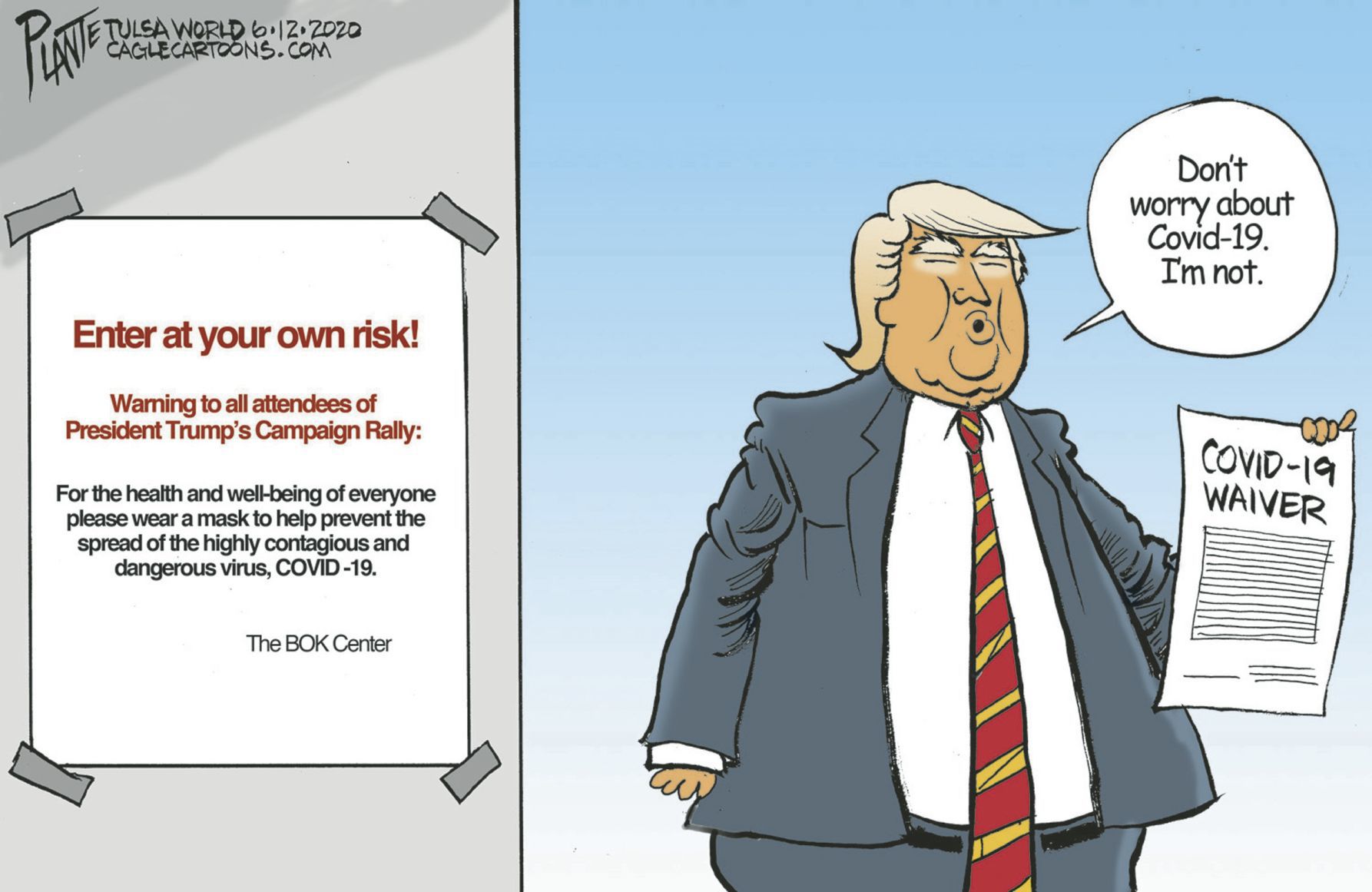 Bruce Plante Cartoon: Trump's 2020 Rally